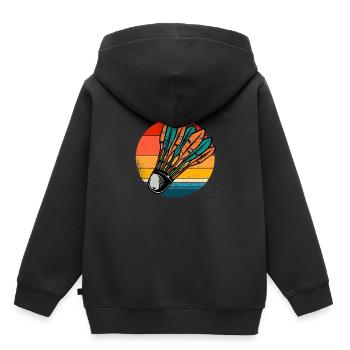 Federball - Kinder Premium Organic Hoodie - Schwarz - Hinten - AI Model Kid Male (0cm)