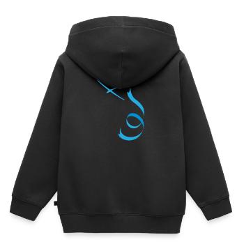 Segelflugzeug - Kinder Premium Organic Hoodie - Schwarz - Hinten - AI Model Kid Male (0cm)