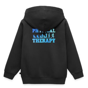 Physiothérapie - Sweat Premium à capuche enfant bio - noir - Dos - AI Model Kid Male (0cm)