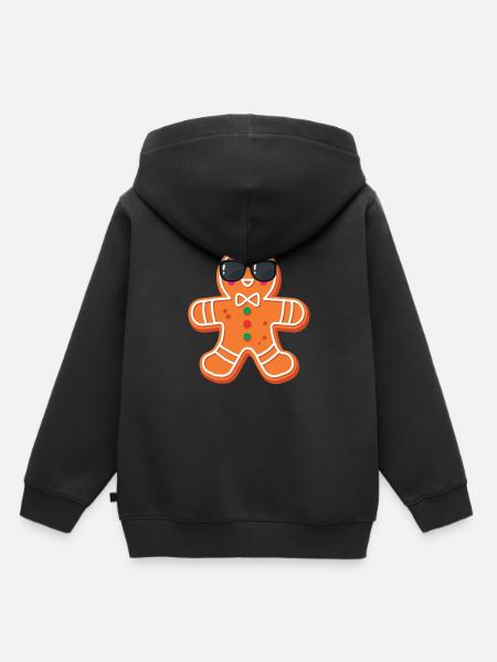 Lebkuchenmann - Kinder Premium Organic Hoodie - Schwarz