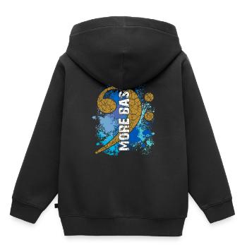 More Bass - Sweat Premium à capuche enfant bio - noir - Dos - AI Model Kid Male (0cm)