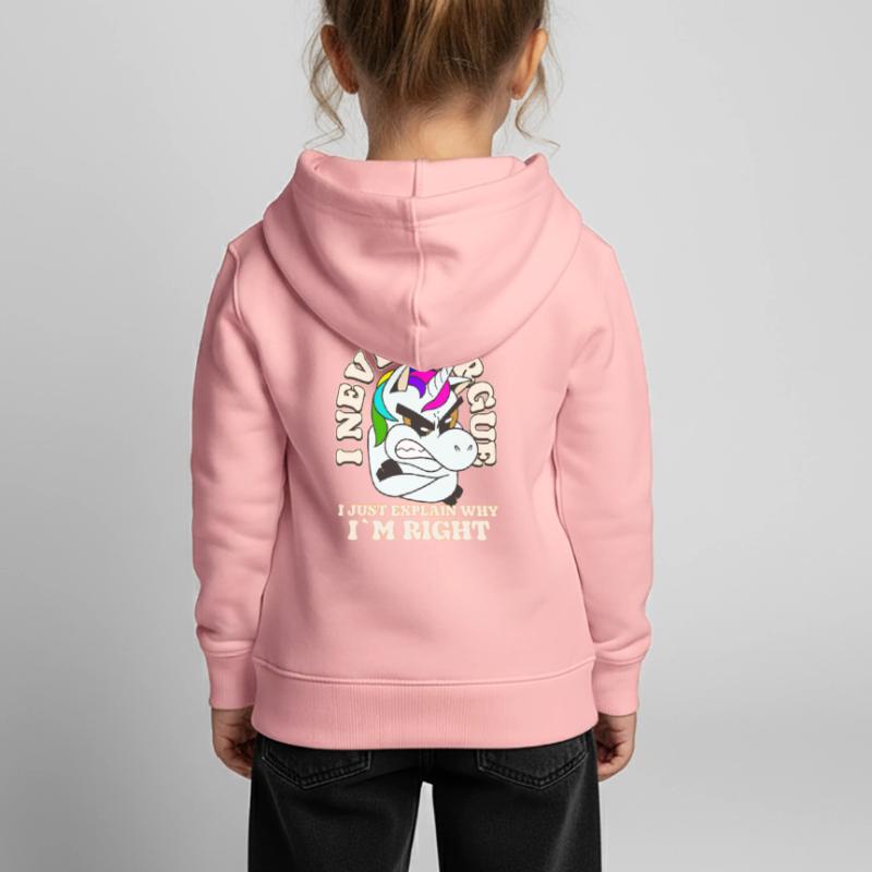Je ne discute pas, j’explique simplement pourquoi Sweat Premium à capuche enfant bio