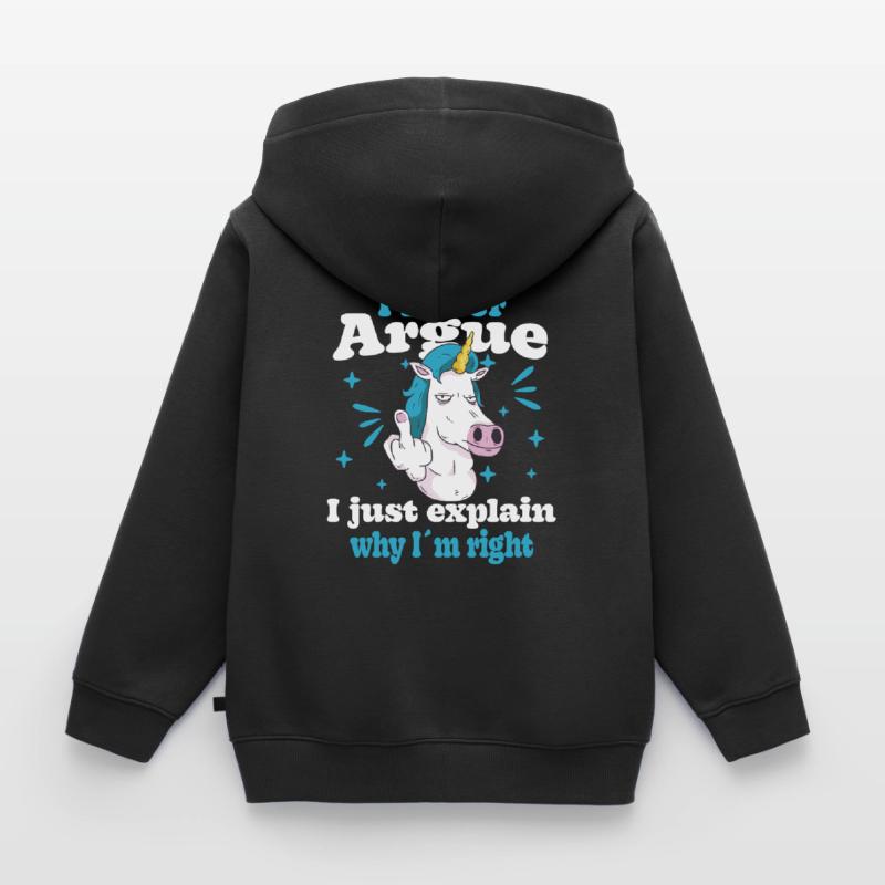 Je ne discute pas, j’explique simplement pourquoi Sweat Premium à capuche enfant bio