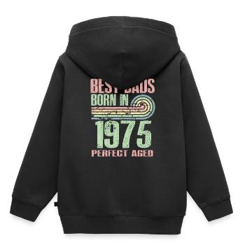 Die Besten Väter Sind 1975 Geboren, 48 Jahre Alt, - Kinder Premium Organic Hoodie - Schwarz - Hinten - AI Model Kid Male (0cm)