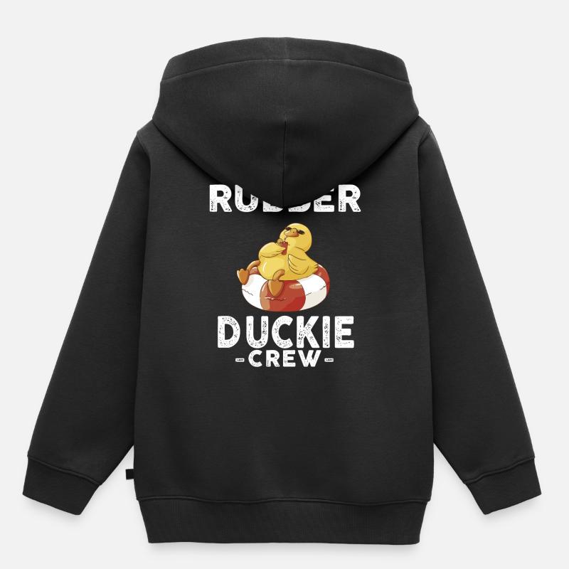 Canard en caoutchouc Canard jaune Équipage Baignade Canards Canards Canards - Sweat Premium à capuche enfant bio - noir
