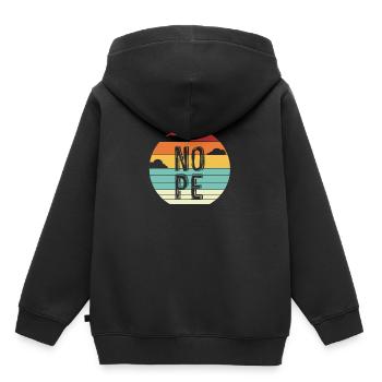 Nope Vintage Saying Retro Irony Funny Humor Cool - Kids Premium Organic Hoodie - black - Back - AI Model Kid Male (0cm)