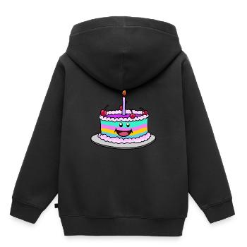 Rainbow Birthday Cake Cake Fantasy - Kids Premium Organic Hoodie - black - Back - AI Model Kid Male (0cm)