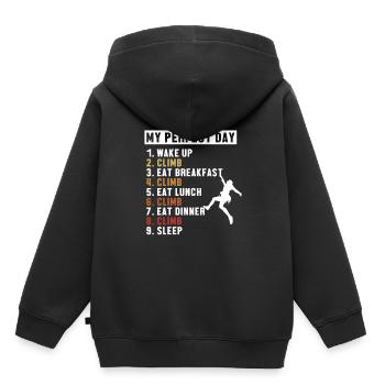 Climbing Perfect Day Sportklettern Speedklettern - Kinder Premium Organic Hoodie - Schwarz - Hinten - AI Model Kid Male (0cm)