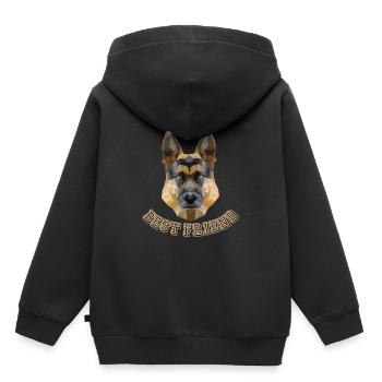 Best Friend Vierbeiner Wauwau Hund Deutscher - Kinder Premium Organic Hoodie - Schwarz - Hinten - AI Model Kid Male (0cm)