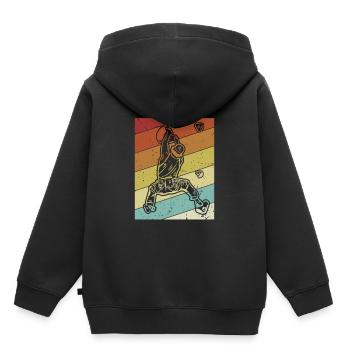 Bouldern Speedklettern Sportklettern Kraxler - Kinder Premium Organic Hoodie - Schwarz - Hinten - AI Model Kid Male (0cm)