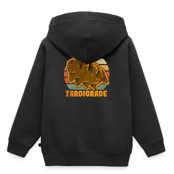 Bärtierchen - Kinder Premium Organic Hoodie - Schwarz - Hinten - AI Model Kid Male (0cm)