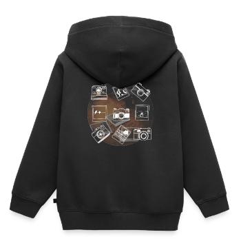 Fotografie Illustration - Kinder Premium Organic Hoodie - Schwarz - Hinten - AI Model Kid Male (0cm)