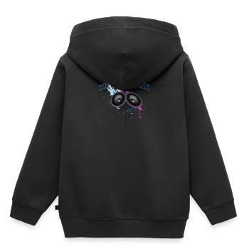 Batterie et basse - Sweat Premium à capuche enfant bio - noir - Dos - AI Model Kid Male (0cm)