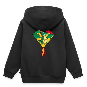 Süßer Flugdrachen - Kinder Premium Organic Hoodie - Schwarz - Hinten - AI Model Kid Male (0cm)