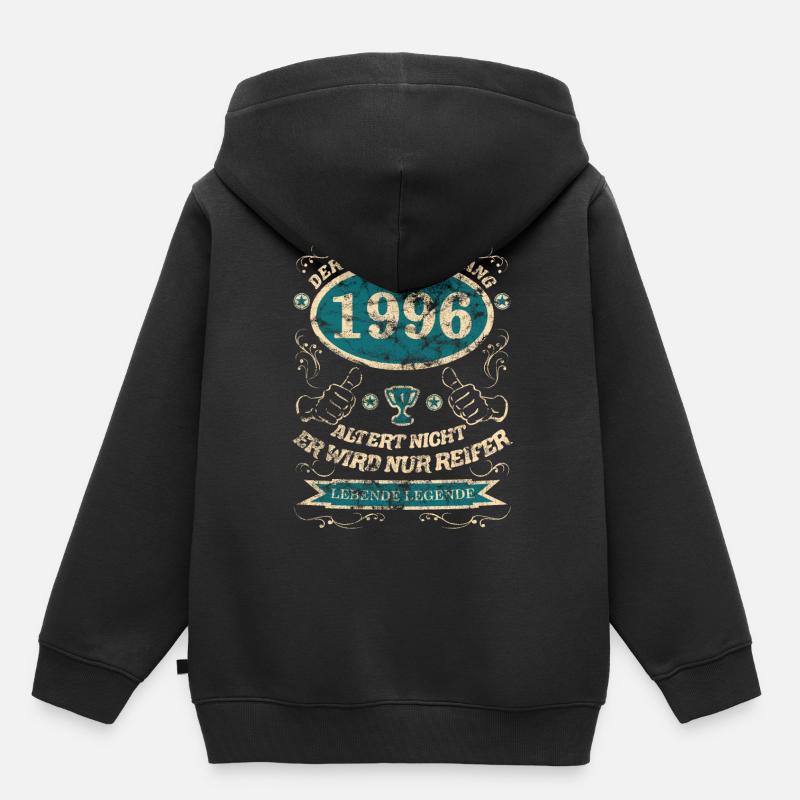1996 Le meilleur design vintage - Sweat Premium à capuche enfant bio - noir
