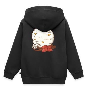 Vanille Mandel Eis Speiseeis Eiskrem Eiscreme - Kinder Premium Organic Hoodie - Schwarz - Hinten - AI Model Kid Male (0cm)