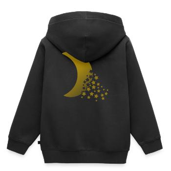 Moon - Kids Premium Organic Hoodie - black - Back - AI Model Kid Male (0cm)
