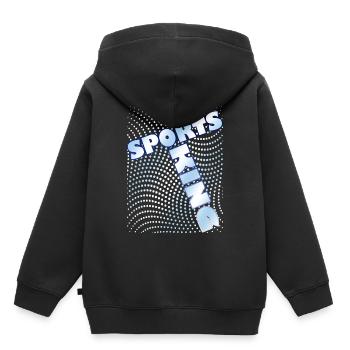 Sports - Kids Premium Organic Hoodie - black - Back - AI Model Kid Male (0cm)