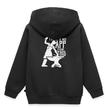 Schmied Amboss Hufschmied Geschenk - Kinder Premium Organic Hoodie - Schwarz - Hinten - AI Model Kid Male (0cm)