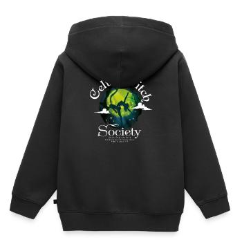 Cadeau des paroles de sorcière celtique Sorcière Walpurgis - Sweat Premium à capuche enfant bio - noir - Dos - AI Model Kid Male (0cm)