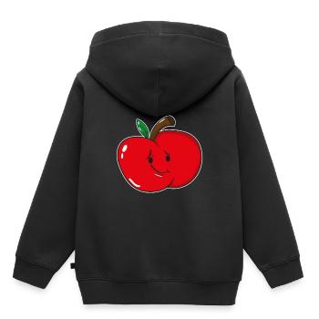 Fruit de pomme fruit - Sweat Premium à capuche enfant bio - noir - Dos - AI Model Kid Male (0cm)