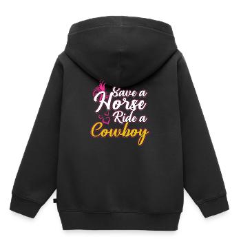 Redneck Trailer Park Geschenk I Caravane - Sweat Premium à capuche enfant bio - noir - Dos - AI Model Kid Male (0cm)