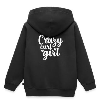 Cadeau de cheveux bouclés Je boucle des dictons de coiffure - Sweat Premium à capuche enfant bio - noir - Dos - AI Model Kid Male (0cm)