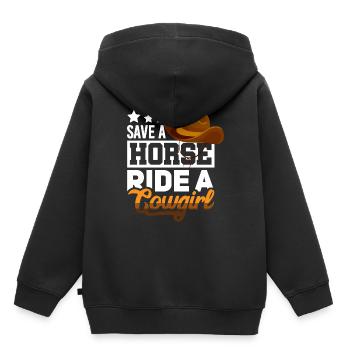 Redneck Trailer Park Gift I Caravan - Sweat Premium à capuche enfant bio - noir - Dos - AI Model Kid Male (0cm)