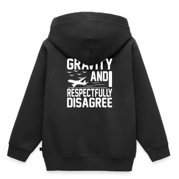 Flugzeug Pilot Geschenk I Flugsport Flieger - Kinder Premium Organic Hoodie - Schwarz - Hinten - AI Model Kid Male (0cm)