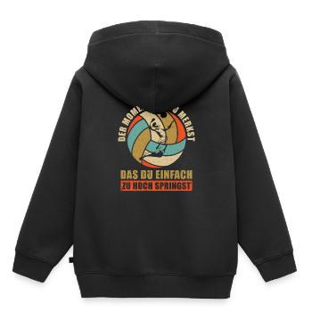 Beach Volleyball Spieler Geschenk I Volleyballer - Kinder Premium Organic Hoodie - Schwarz - Hinten - AI Model Kid Male (0cm)