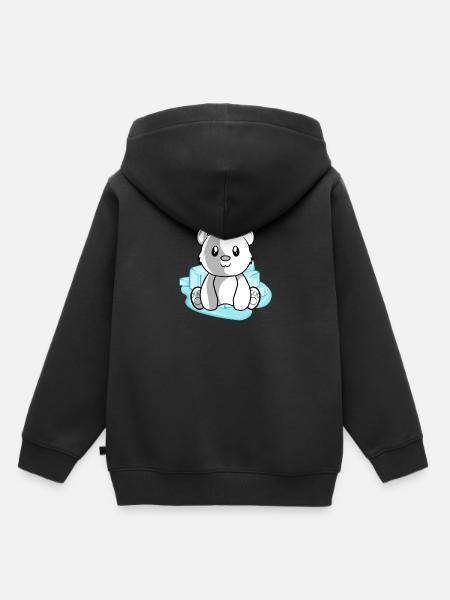 Ours polaire ours polaire - Sweat Premium à capuche enfant bio - noir