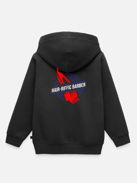 Barber Barbershop Barbier Bart - Kinder Premium Organic Hoodie - Schwarz