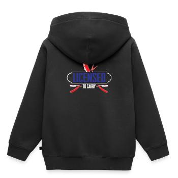 Barber Barbershop Barber Barbe - Sweat Premium à capuche enfant bio - noir - Dos - AI Model Kid Male (0cm)