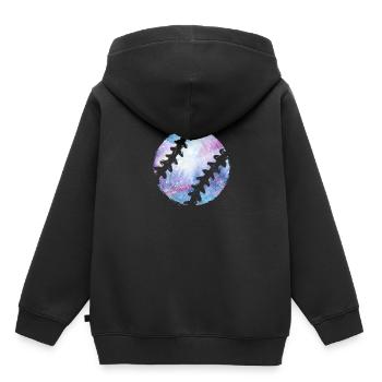 Baseball Baseballer - Kinder Premium Organic Hoodie - Schwarz - Hinten - AI Model Kid Male (0cm)
