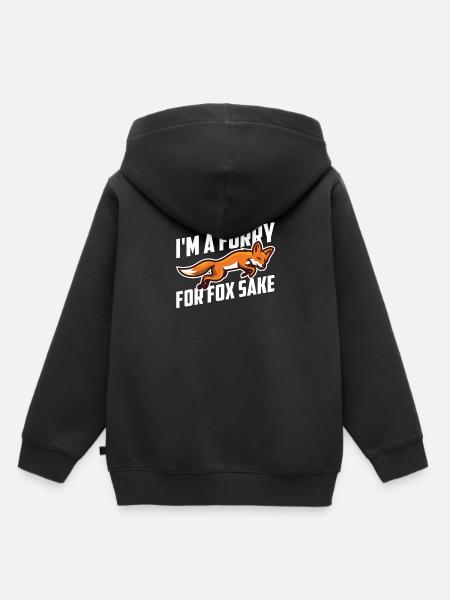 Furry Fandom Furries Fursona - Bluza Premium z kapturem dziecięca bio - czarny