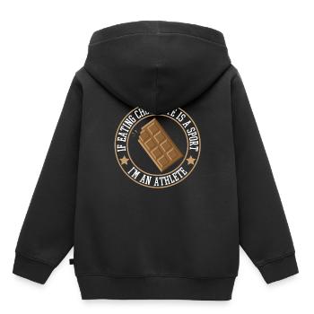 Chocolate Chocolate Schoki - Kids Premium Organic Hoodie - black - Back - AI Model Kid Male (0cm)