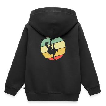 Retro Breakdance Bboying Breakdancing - Kinder Premium Organic Hoodie - Schwarz - Hinten - AI Model Kid Male (0cm)