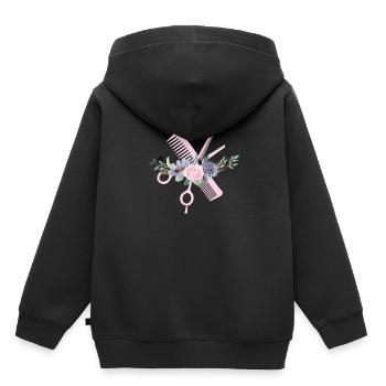 Coiffeur coiffeur coiffeur - Sweat Premium à capuche enfant bio - noir - Dos - AI Model Kid Male (0cm)