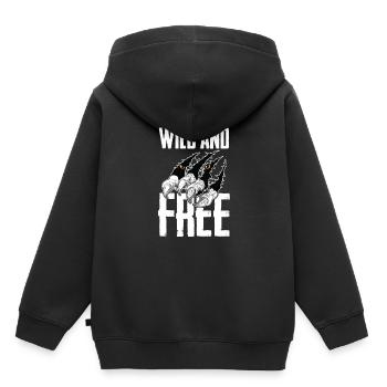 tigre - Sweat Premium à capuche enfant bio - noir - Dos - AI Model Kid Male (0cm)