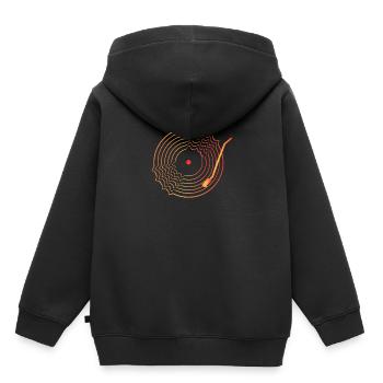 Vinyl Schallplatte - Kinder Premium Organic Hoodie - Schwarz - Hinten - AI Model Kid Male (0cm)