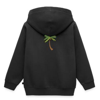 Palm coconut palm coconut - Kids Premium Organic Hoodie - black - Back - AI Model Kid Male (0cm)