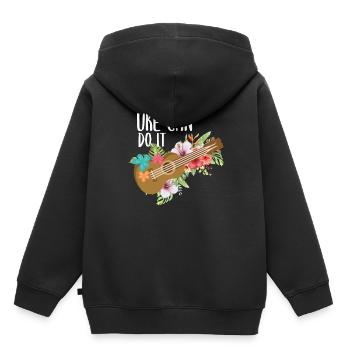 Uke ukulele - Kids Premium Organic Hoodie - black - Back - AI Model Kid Male (0cm)