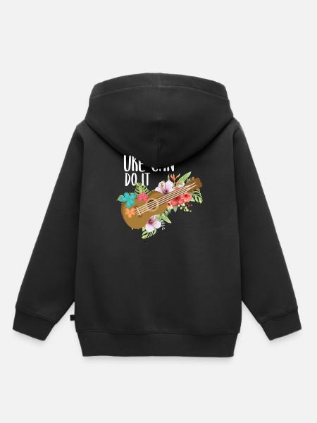 Uke Ukulele - Kinder Premium Organic Hoodie - Schwarz