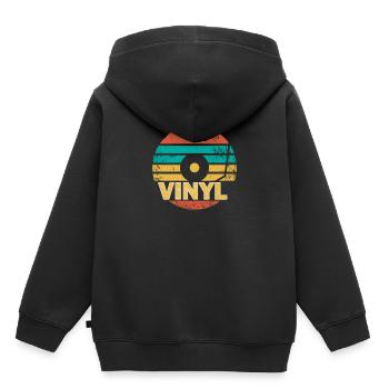 Vinyl Schallplatte - Kinder Premium Organic Hoodie - Schwarz - Hinten - AI Model Kid Male (0cm)