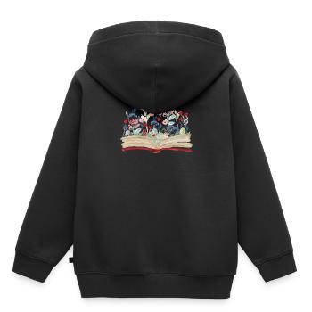 Bookworm book reading bookworm - Kids Premium Organic Hoodie - black - Back - AI Model Kid Male (0cm)