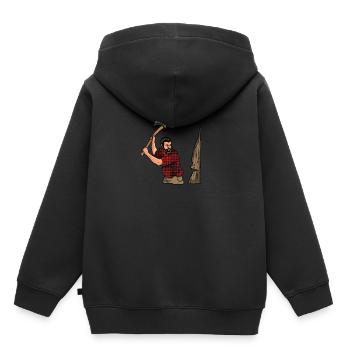 Lumberjack Forester Forester Woodworker - Kids Premium Organic Hoodie - black - Back - AI Model Kid Male (0cm)