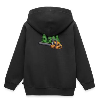 Lumberjack Forester Forester Woodworker - Kids Premium Organic Hoodie - black - Back - AI Model Kid Male (0cm)