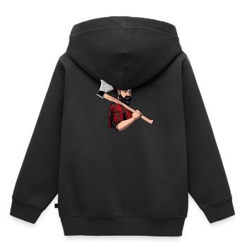Lumberjack Forester Forester Woodworker - Kids Premium Organic Hoodie - black - Back - AI Model Kid Male (0cm)