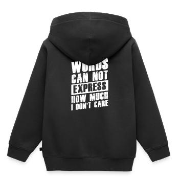 Introverti Misanthrope Anti Socialement Distant - Sweat Premium à capuche enfant bio - noir - Dos - AI Model Kid Male (0cm)