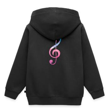Chorale répétition chorale chanteurs - Sweat Premium à capuche enfant bio - noir - Dos - AI Model Kid Male (0cm)